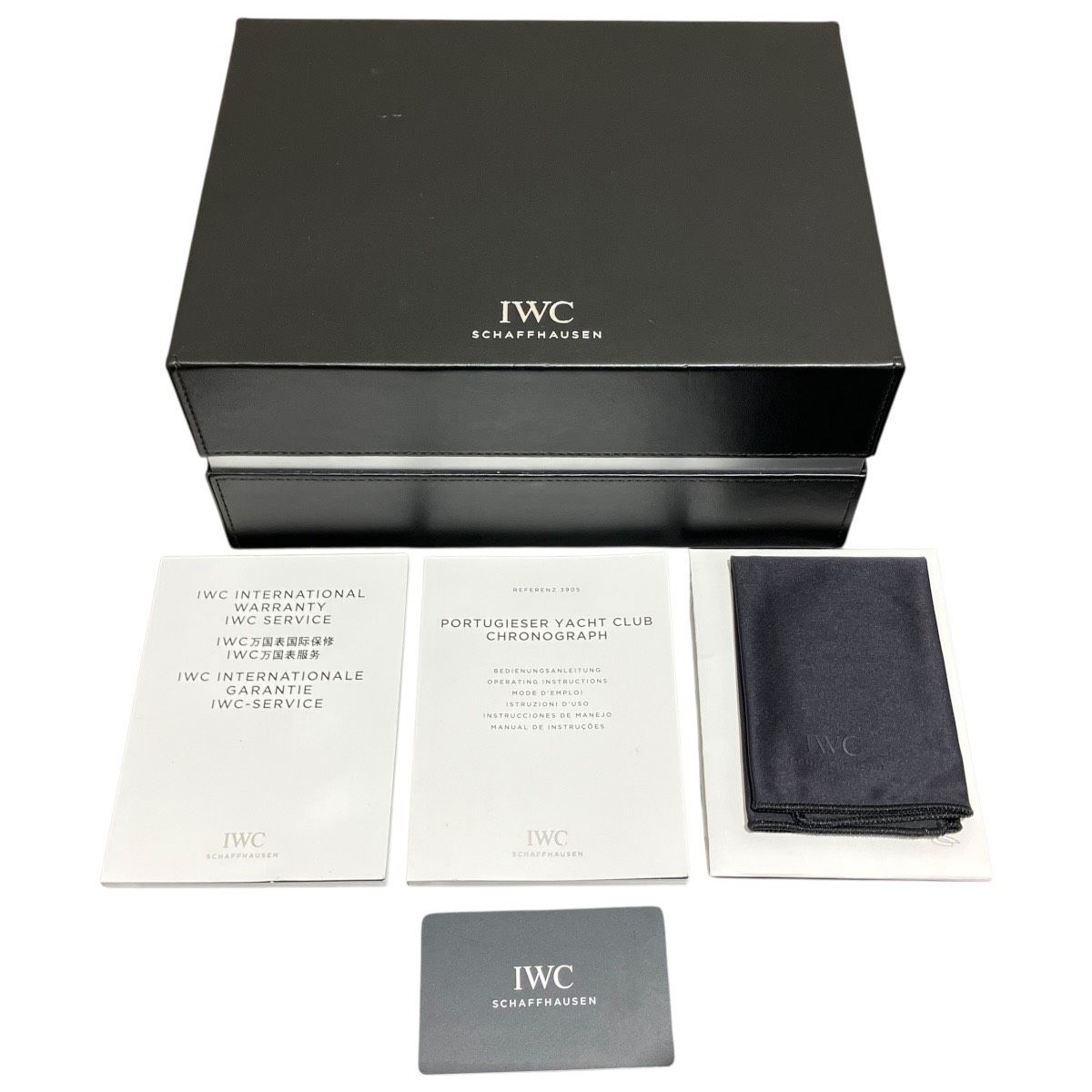アイダブリューシー シャフハウゼン IWC SCHAFFHAUSEN ヨットクラブ ポルトギーゼ 腕時計 総重量約120.6g SS ラバー 自動巻き ブラック文字盤 IW390503 メンズ