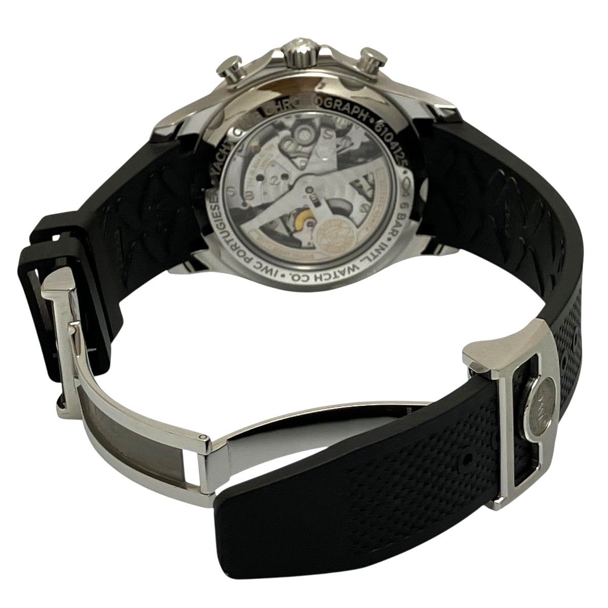 アイダブリューシー シャフハウゼン IWC SCHAFFHAUSEN ヨットクラブ ポルトギーゼ 腕時計 総重量約120.6g SS ラバー 自動巻き ブラック文字盤 IW390503 メンズ