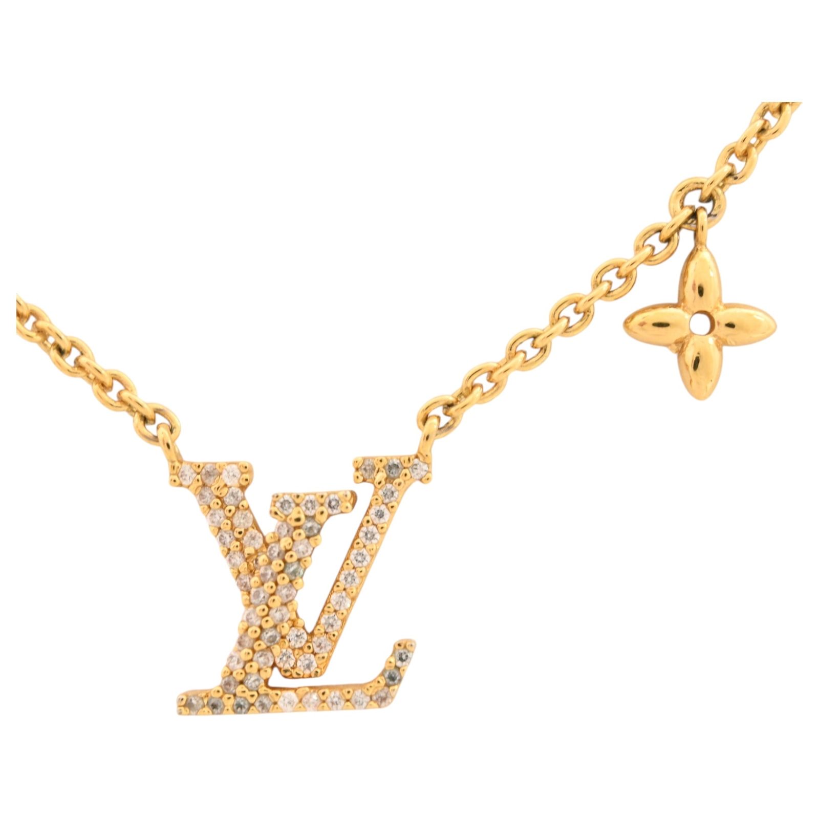 【中古】ルイヴィトン ネックレス LV アイコニック ストーン ロゴ アクセサリー Aランク lv4643gh