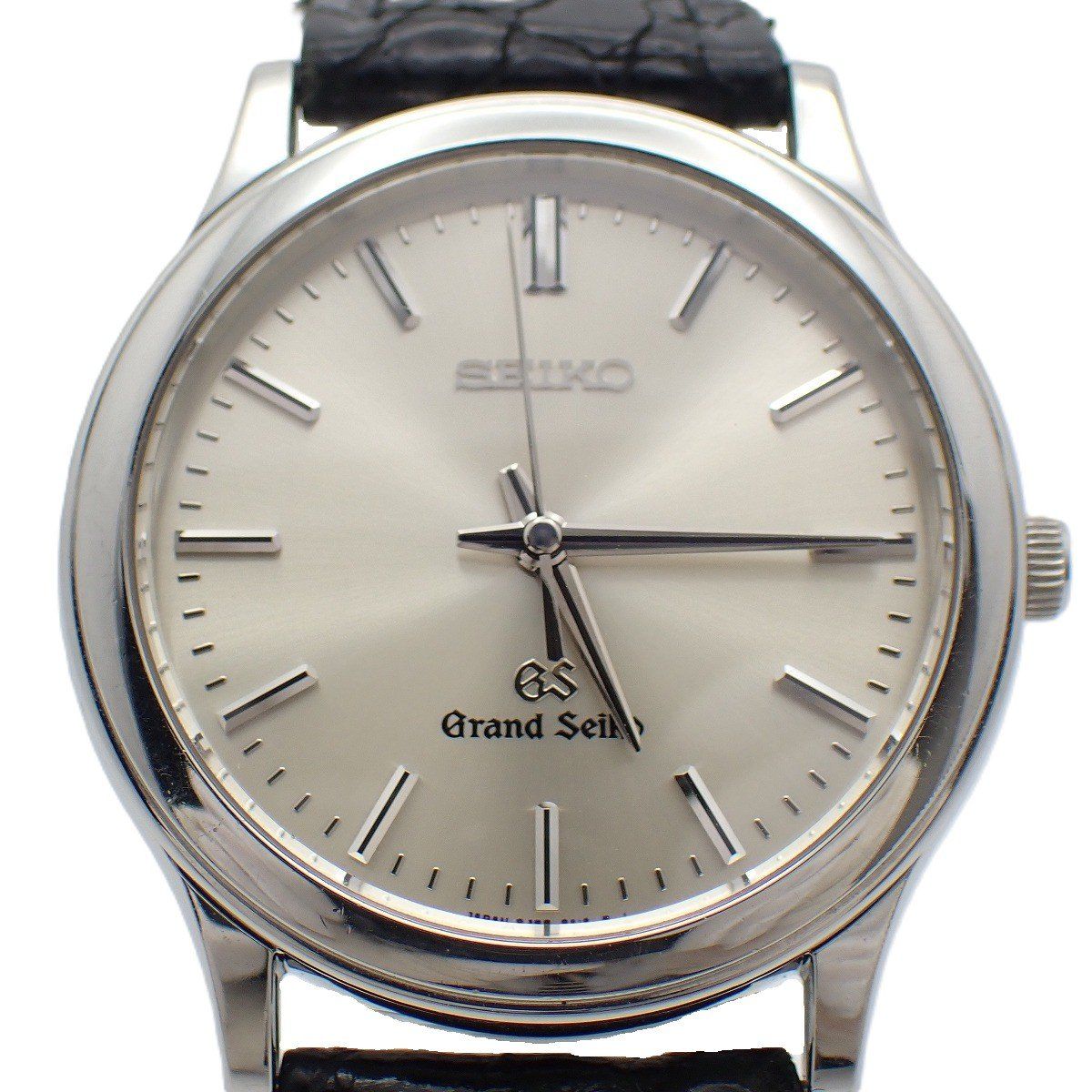 SEIKO グランドセイコー クォーツ メンズ 腕時計 シルバー文字盤 純正革ベルト SBGF015 / 8J55-0A10【いおき質店】
