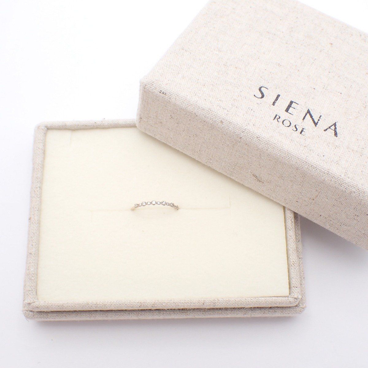 SIENA ROSE シエナロゼ ハーフエタニティ リング 指輪 K18ロゼチナ