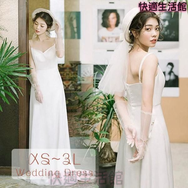 人気 花嫁 ウェディングドレス プリンセスライン 白ドレスワンピース 結婚式 披露宴 前撮り 後撮り 撮影用 フォトウェディング ロングドレス lf728