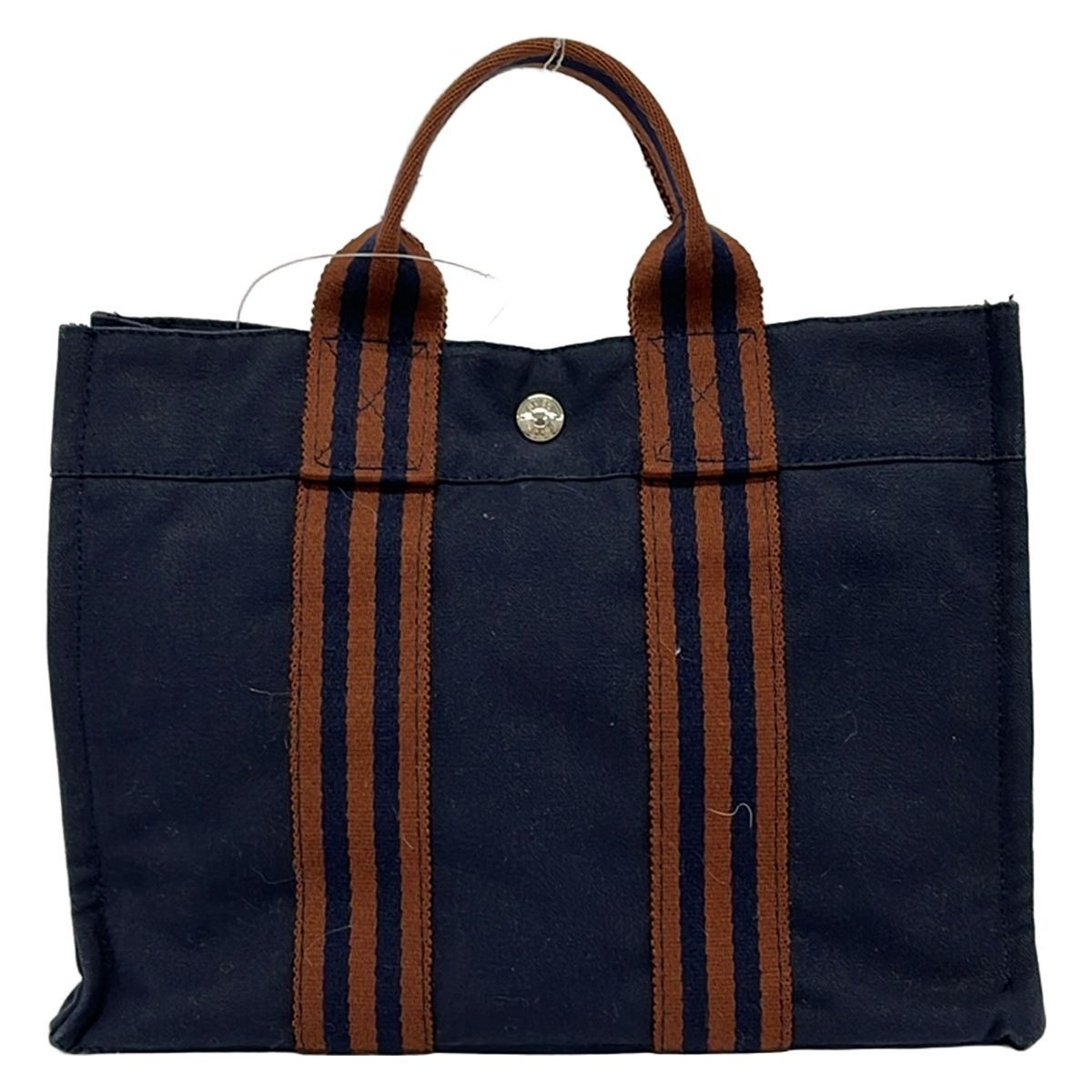 HERMES(エルメス) トートバッグ フールトゥトートPM ダークネイビー×ダークブラウン