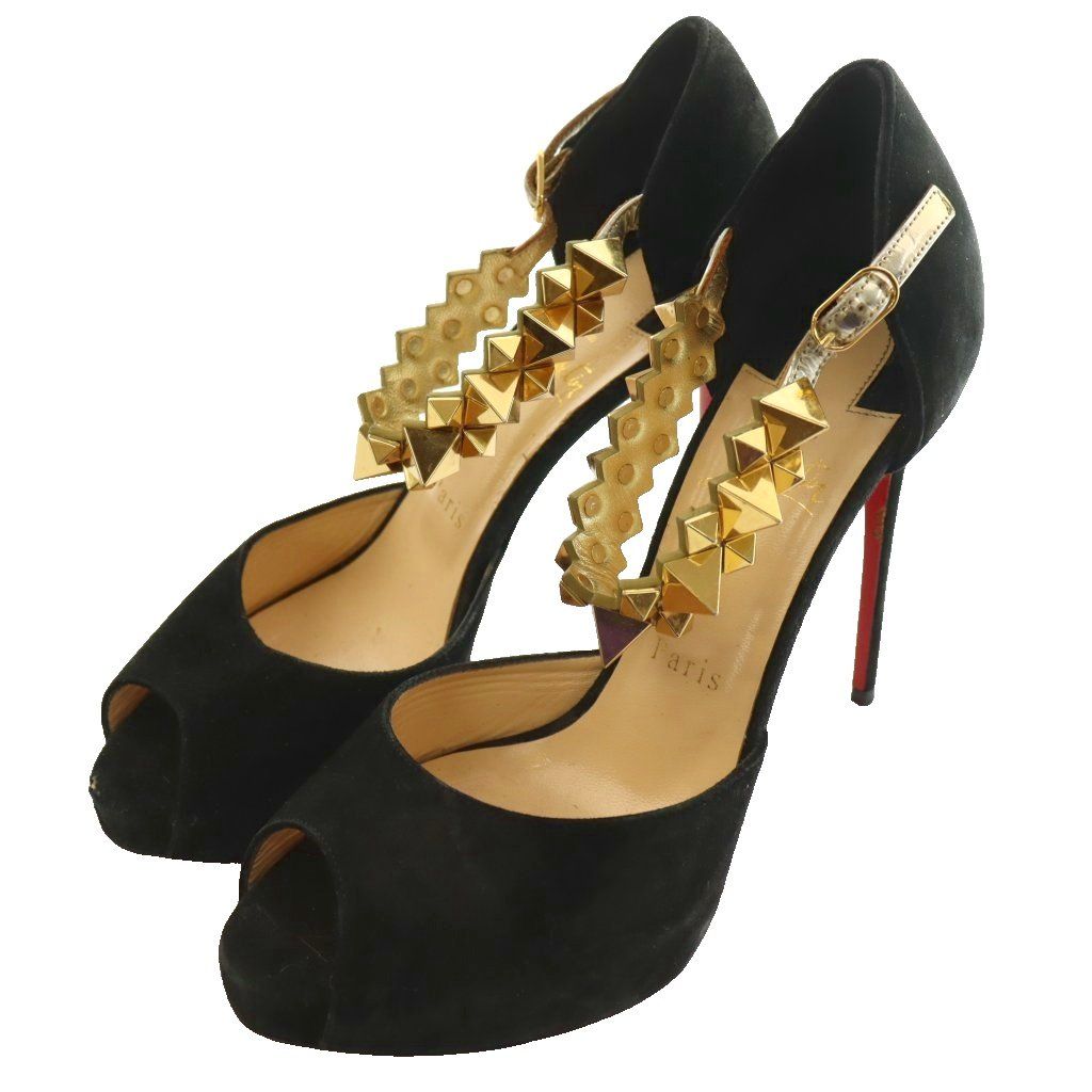 新品未使用 クリスチャンルブタン オープンパンプス クリスチャンルブタン Christian louboutin オープントゥパンプス