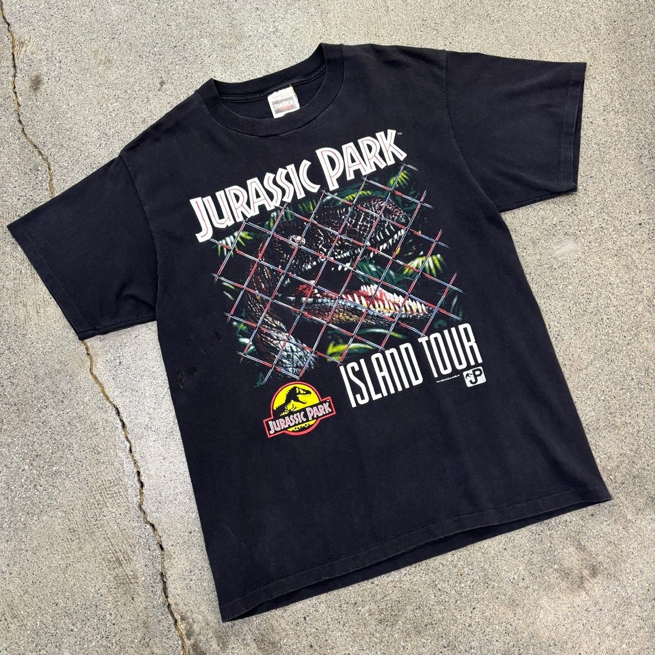 【Jurassic Park】'93 Jurassic Park Print T-Shirt L ”Good Print”