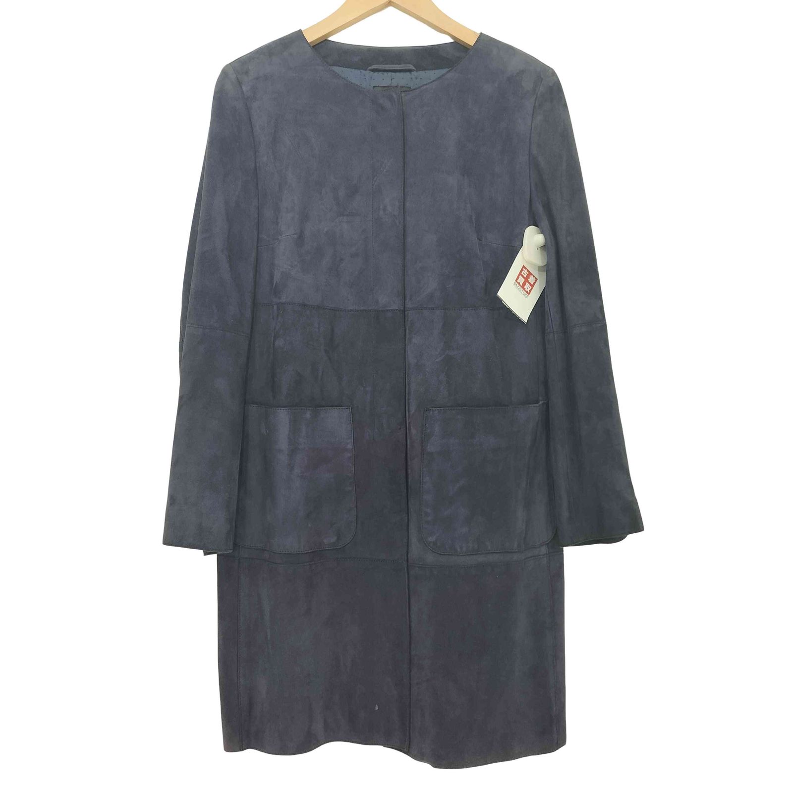 ウィークエンドマックスマーラ Weekend Max Mara ゴートスキン 山羊革 スエード ノーカラーコート レディース JPN：40