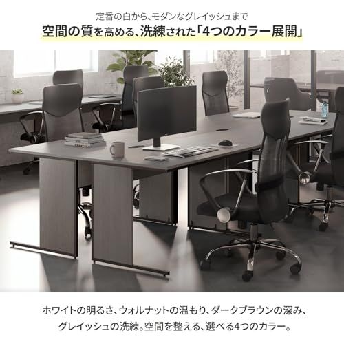 オフィスコム 法人様向け パソコンデスク オフィスデスク 片袖机 幅1200×奥行600×高さ700mm 3段 鍵付き ホワイト Z-LWKD-1260-WH3ｍａ