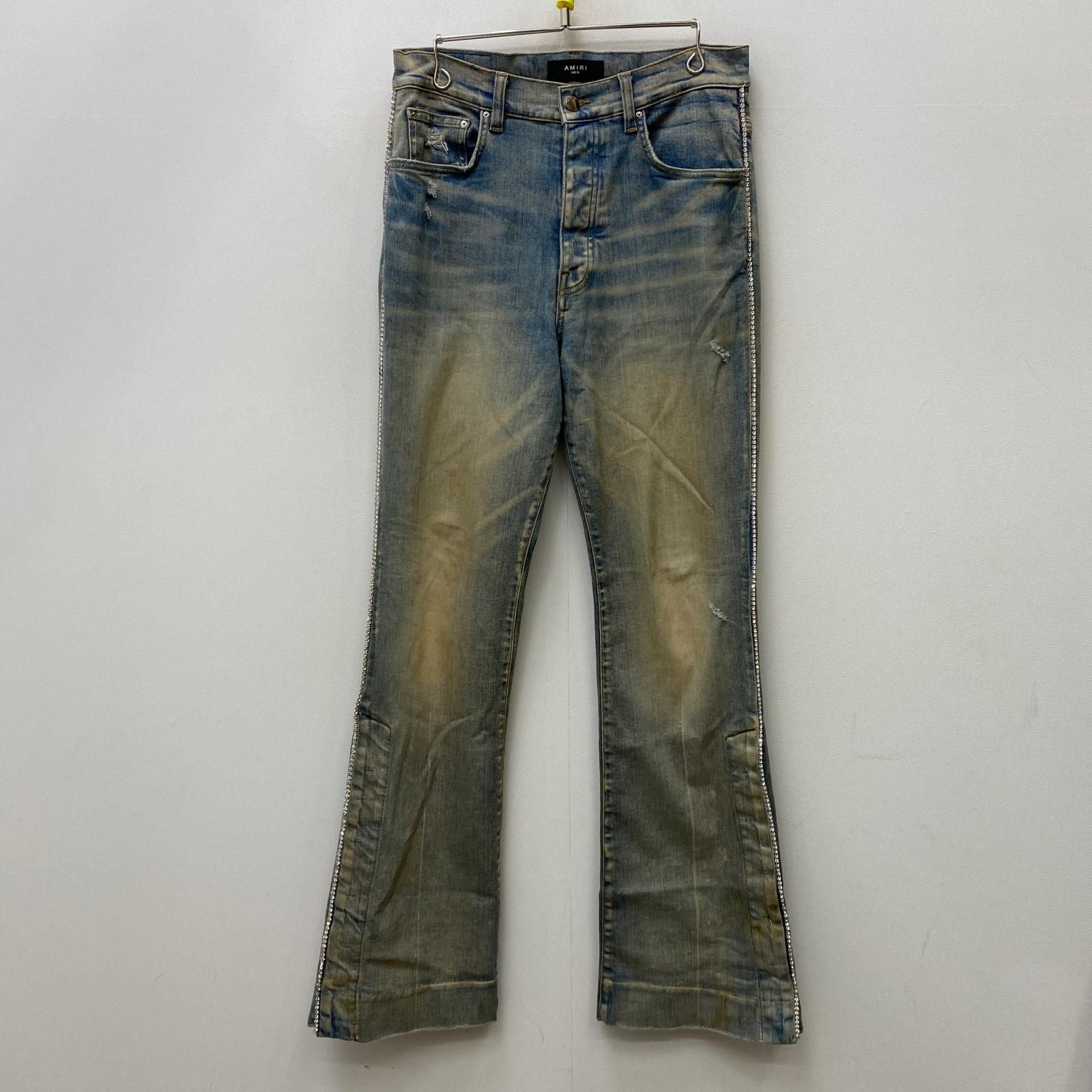 【加古川店】 中古 AMIRI | アミリ デニムパンツ CRYSTAL STACK FLARE SS23MDF009 国内正規品 インディゴ サイズ：30 【108】