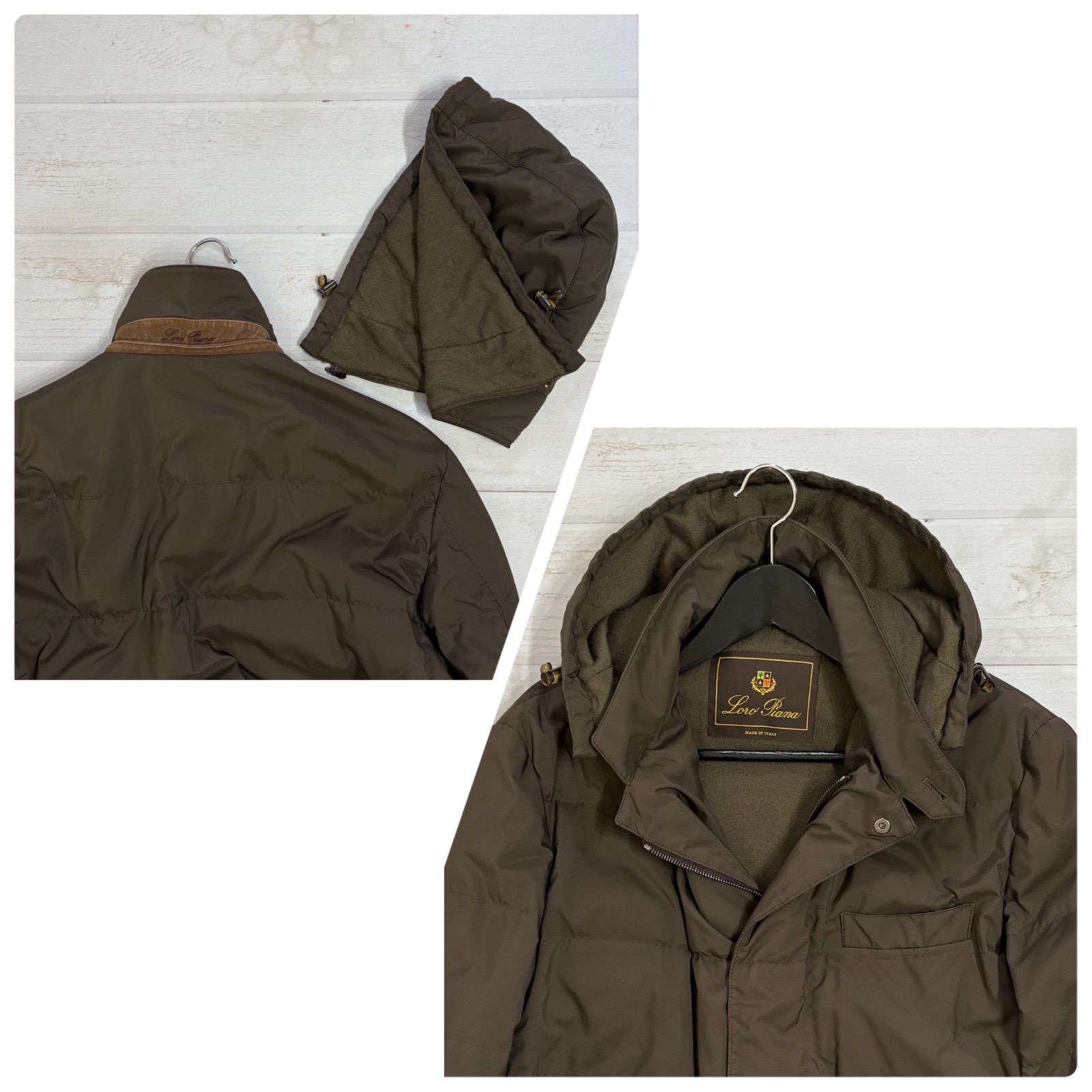 Loro Piana ロロピアーナ カシミヤ100% ダウンジャケット フーデッド 