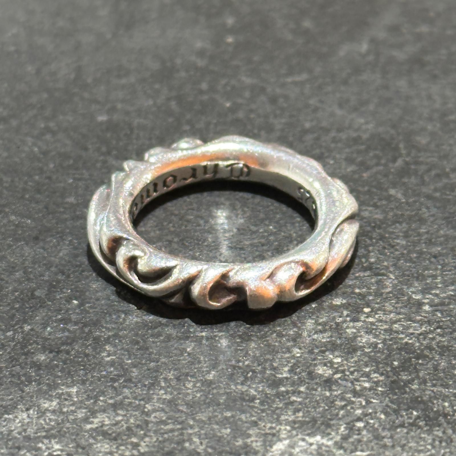 クロムハーツ CHROME HEARTS スクロールバンド シルバー リング CHROME