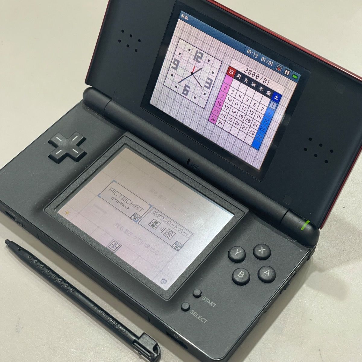 任天堂　Nintendo DS lite 本体のみ　クリムゾンブラック　赤　レッド　レア　タッチペン