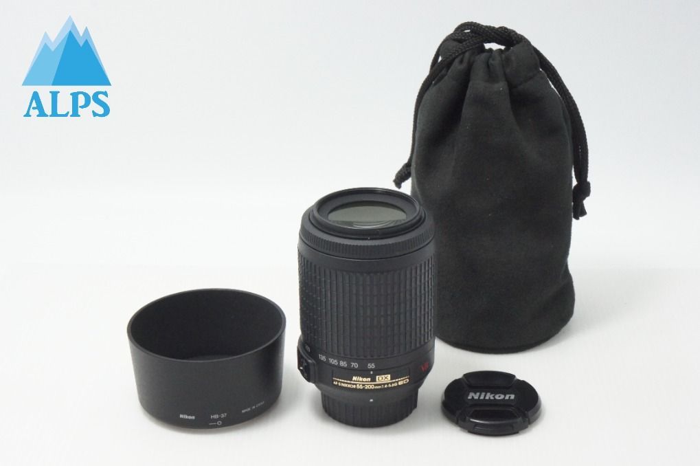 良品 Nikon ニコン AF-S DX NIKKOR 55-200mm F4-5.6G ED VR APS-C ズームレンズ フード ポーチ付 260714ah 6,915円