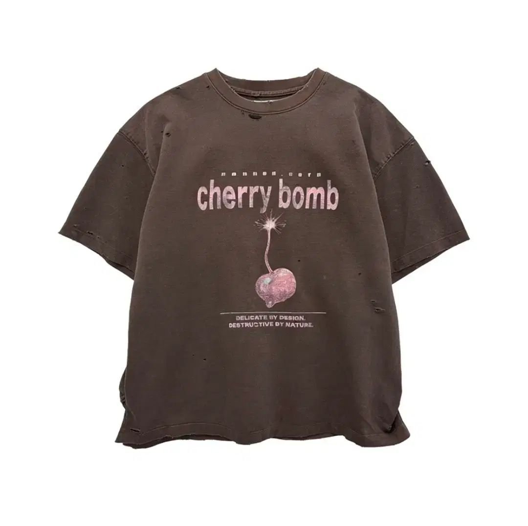 1 ノンノッド パーカリング CHERRY BOMB 半袖Tシャツ ブラウン