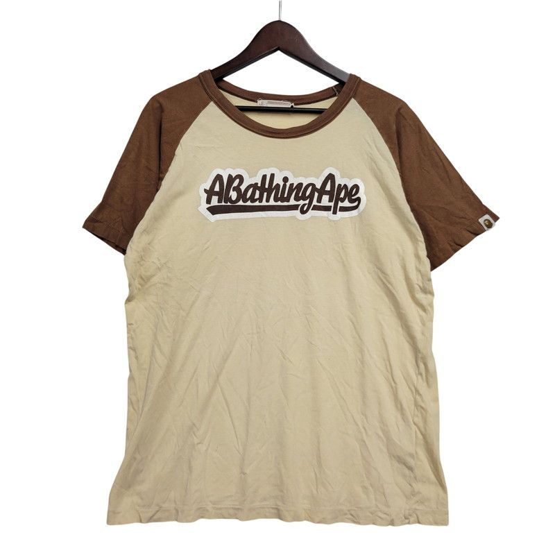 【中古品】 A BATHING APE アベイシングエイプ LOGO PRINT RAGLAN SLEEVE TEE ロゴプリント ラグラン スリーブ Tシャツ 初期タグ プリント 半袖 トップス 【142-260728-ay-03-izu】 7,538円