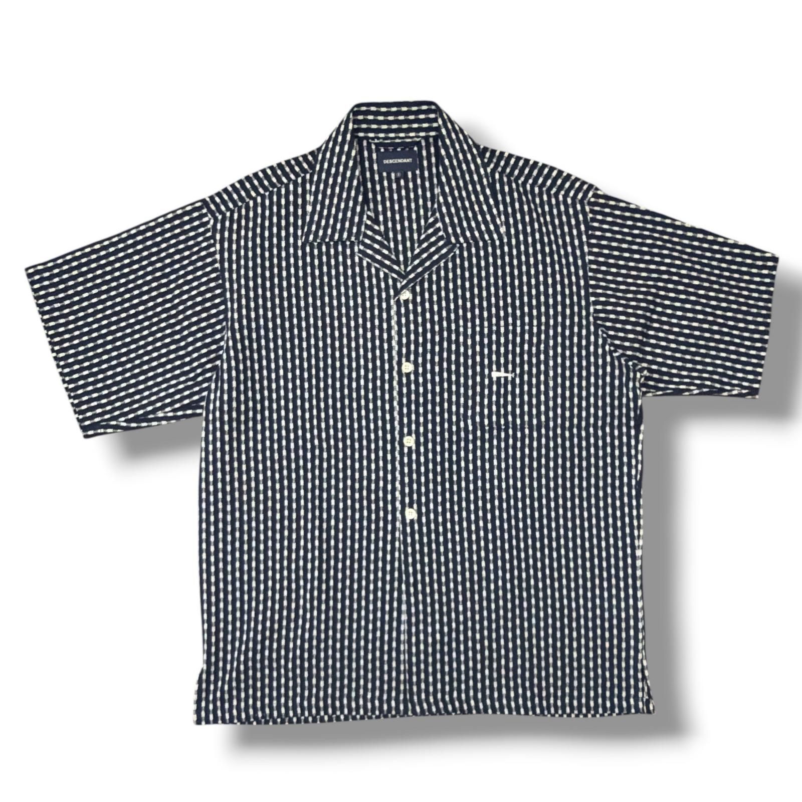参考上代29700円 DESCENDANT 26SS PIER OPEN COLLAR TEXTILE SS SHIRT オープンカラーシャツ 開襟 ディセンダント 261CPDS-SHM06 ネイビー 2 （20299M） 18,104円