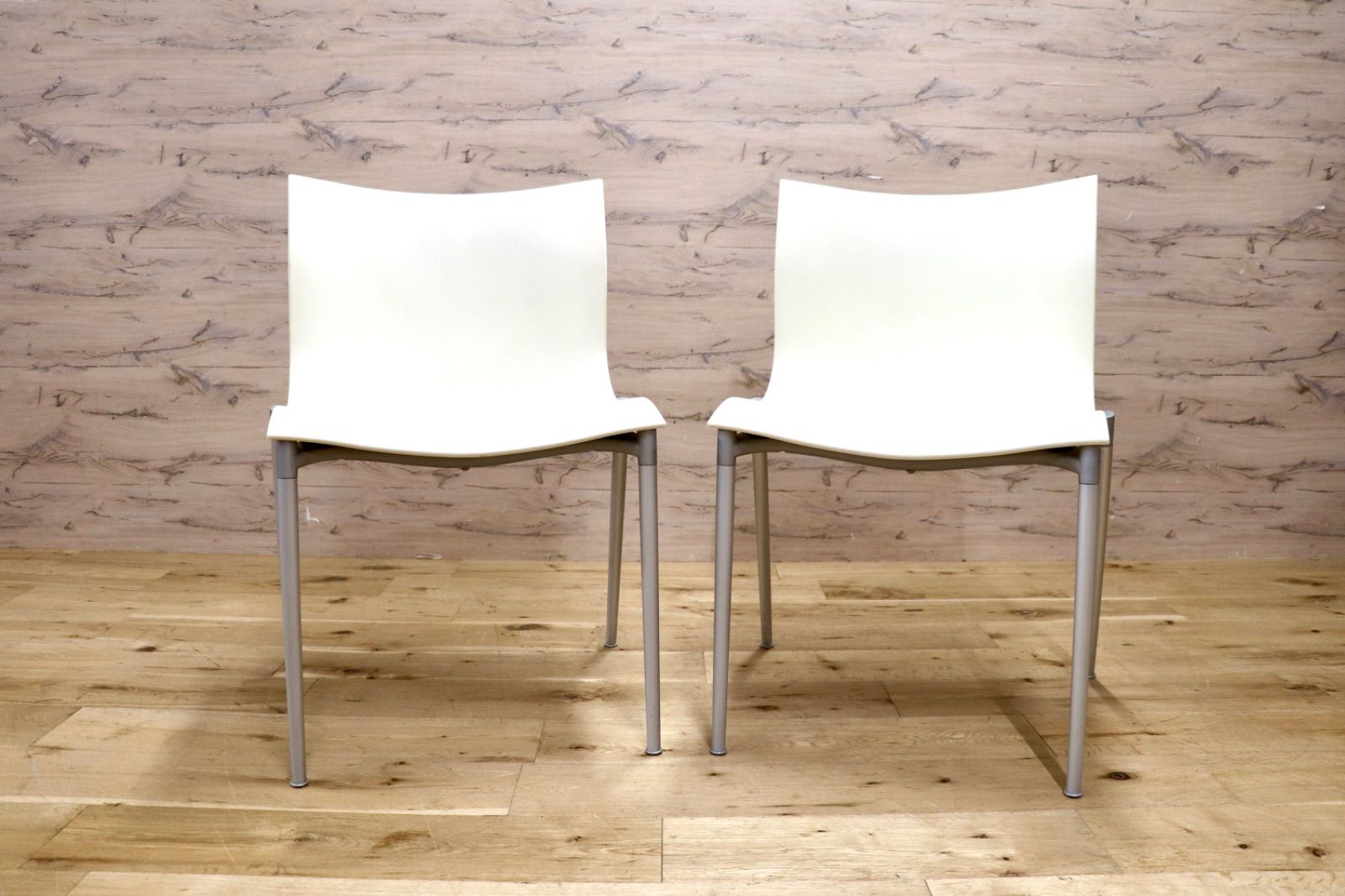 GMJK321ADriade / ドリアデ Cameleon Chair カメレオンチェア ダイニングチェア 椅子 スタッキング モダン ホワイト 2脚セット