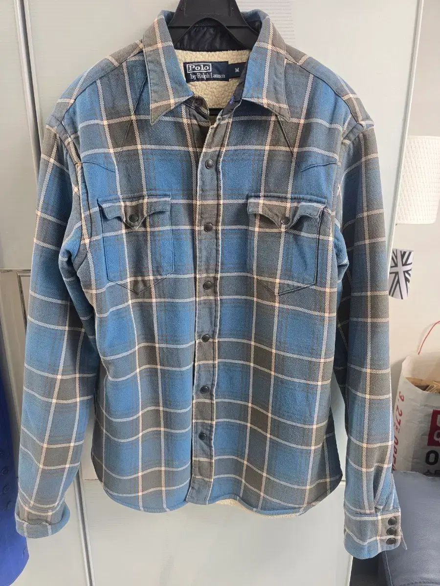 ポロラルフローレン CHECK シャツ ブルー M