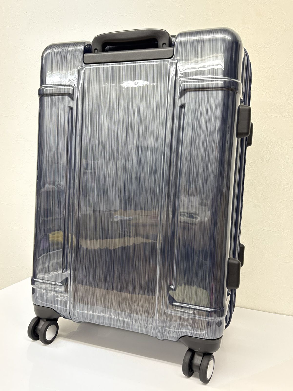 ACE エース イグザクト ヘアライン柄 スーツケース 55-68L ネイビー