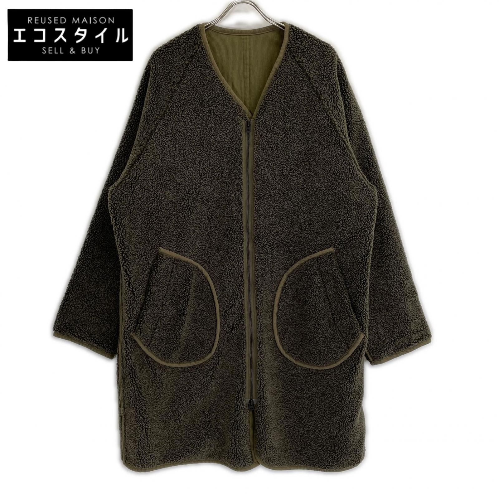 JOHN BULL　ジョンブル　カーキ 16547T リバーシブル ノーカラーコート　L