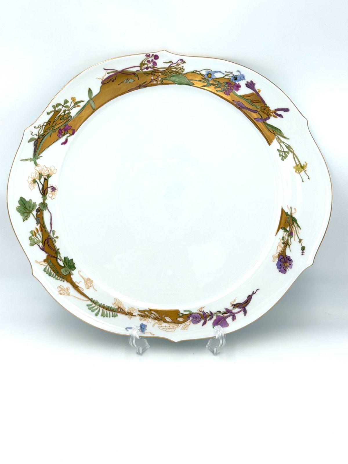 未使用保管品】マイセン Meissen フローラ 特大 大皿 金彩 プレート