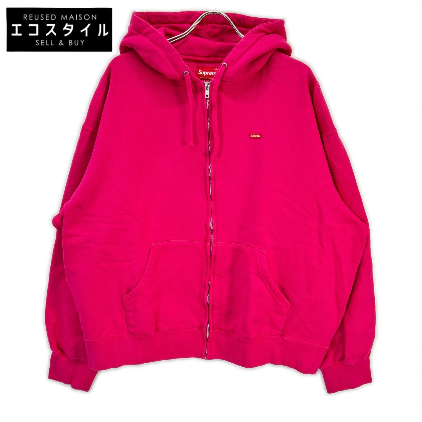 Supreme　シュプリーム　25FW ピンク SMALL BOX ZIP UP HOODED SWEATSHIRT　X L