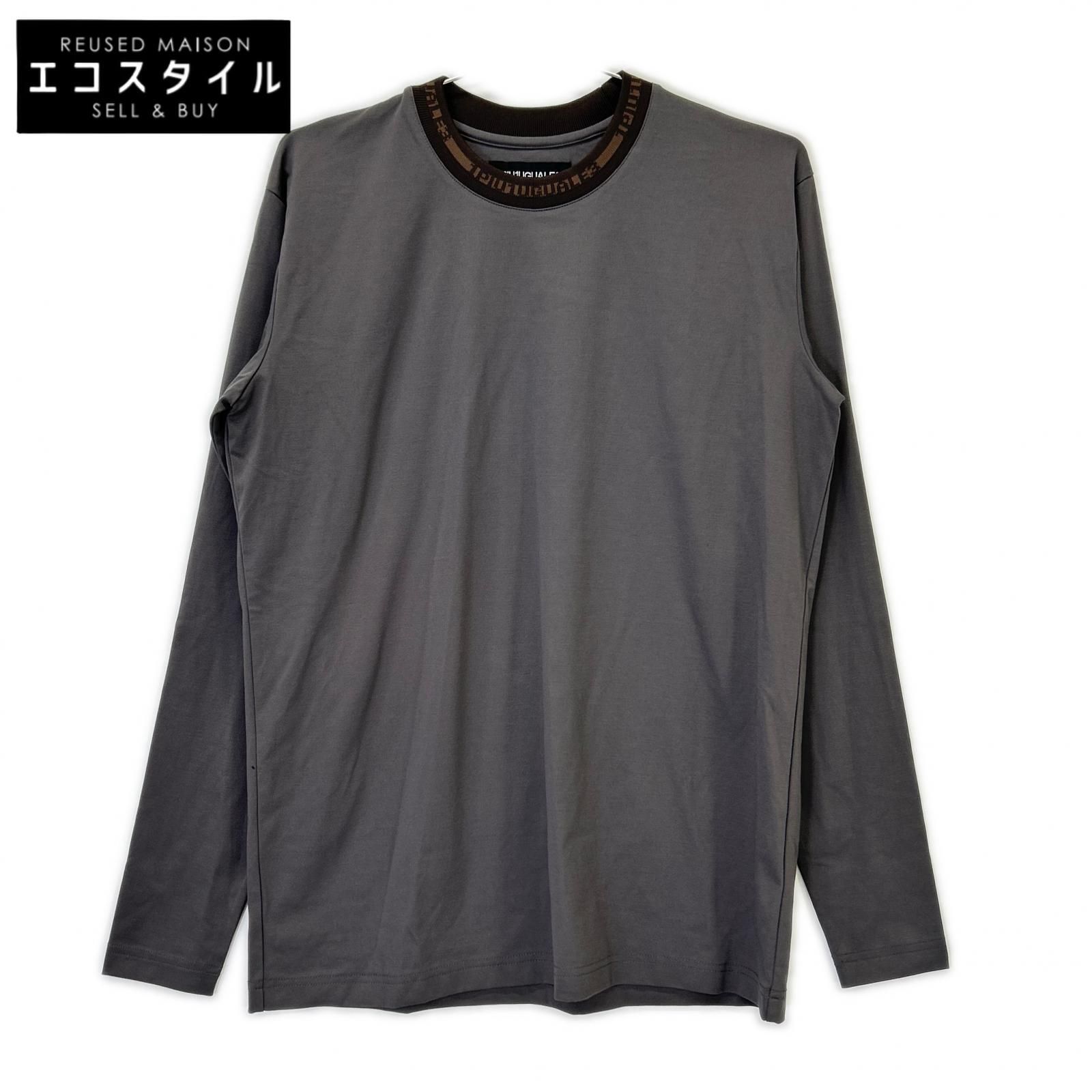 1piu1uguale3　ウノピゥウノウグァーレトレ　【SPORT】CM069-MT01 COMFORTABLE CREW L/S ラバーバックロゴクルーネックカットソー　IV