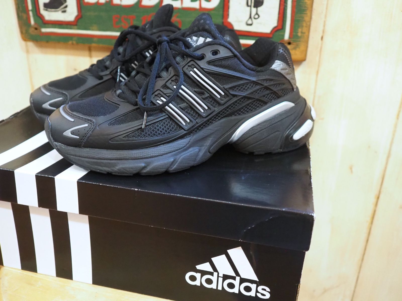 ◆adidas originals アディスター XLG2.0 ランニング ダットスニーカー ブラック US8（26㎝）◆
