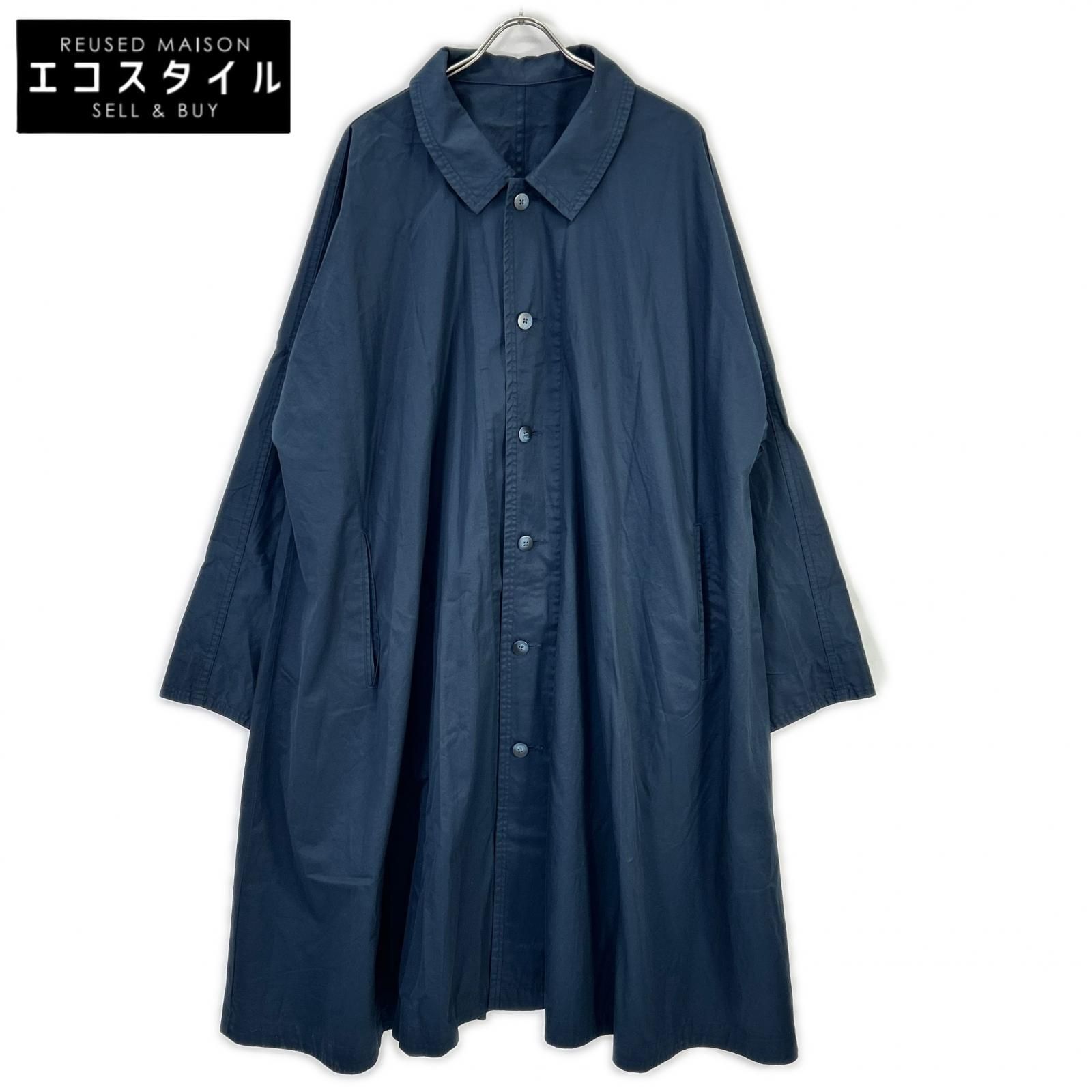Porter Classic　ポータークラシック　ネイビー ステンカラーコート　4