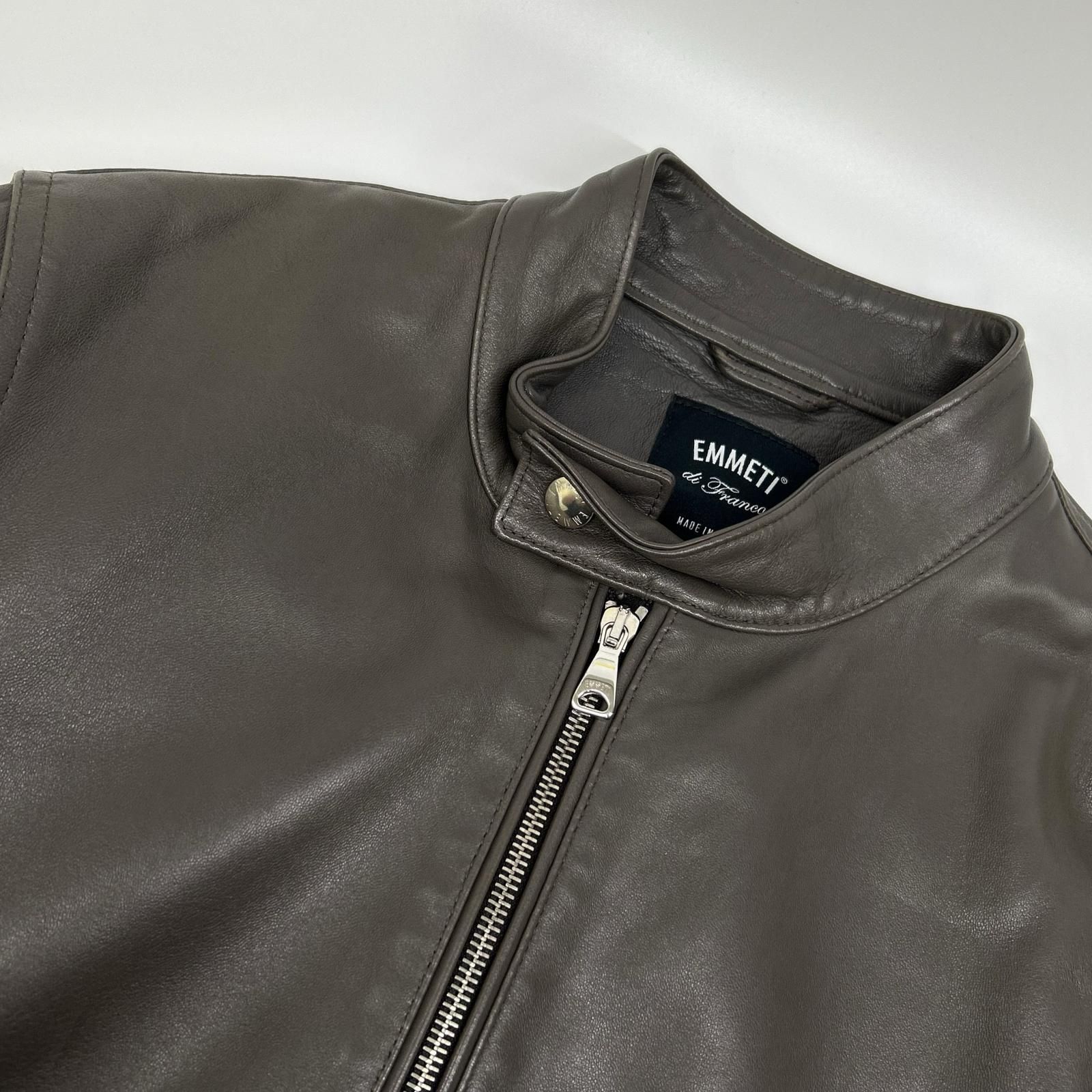 EMMETI エンメティー グレージュ ラムナッパレザー ANDREA 中綿