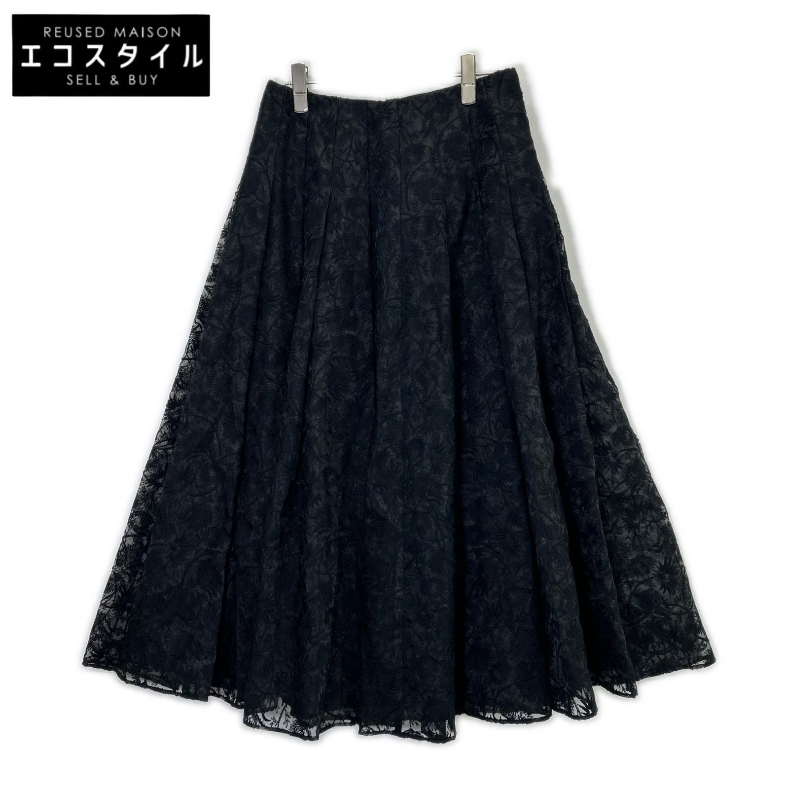 1er Arrondissement　プルミエ アロンディスモン　B1034AFS028 ブラック レース スカート　36 8,514円