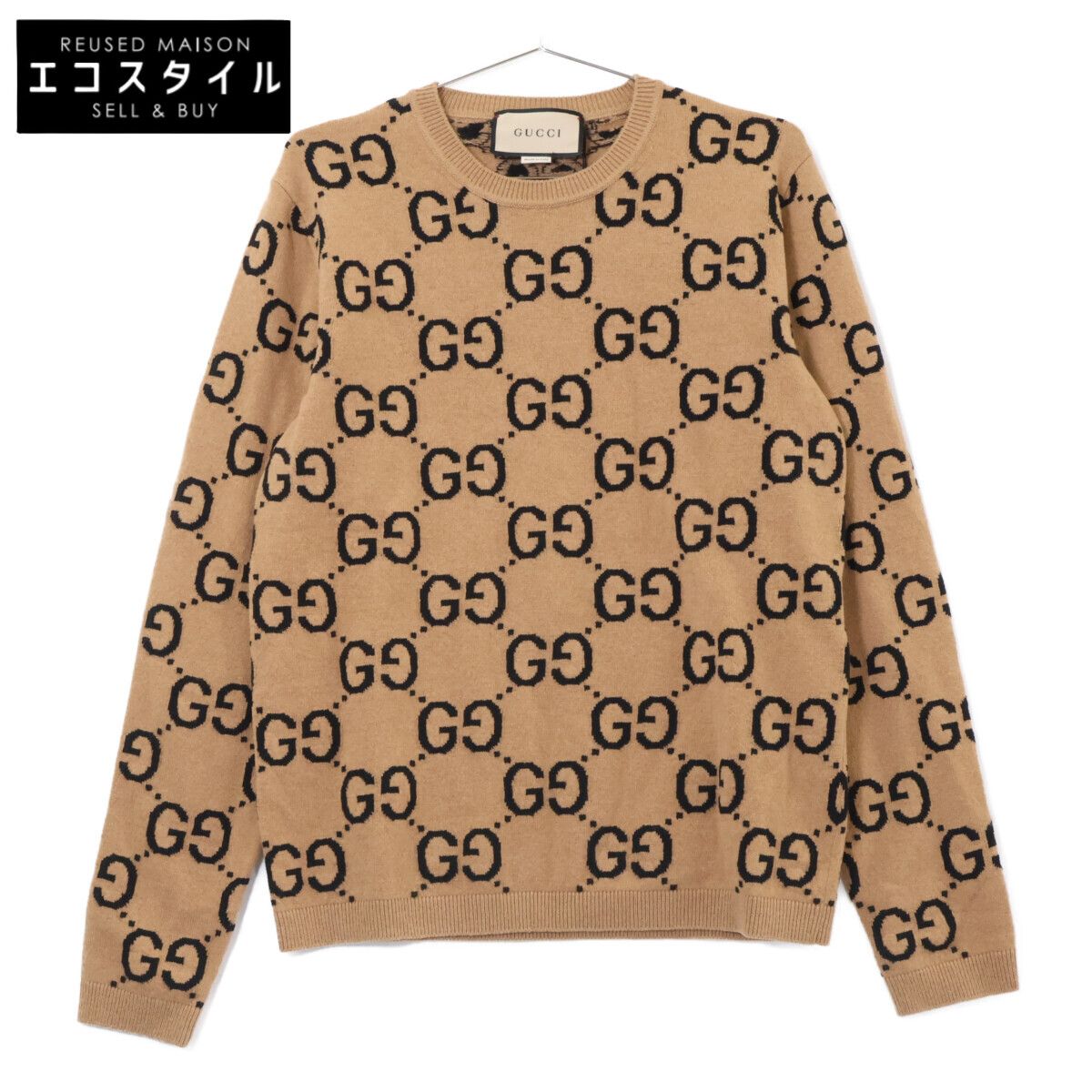 GUCCI　グッチ　【新品同様/国内正規/24年製】692900 GGジャガード ウール ニットセーター　XS 50,490円