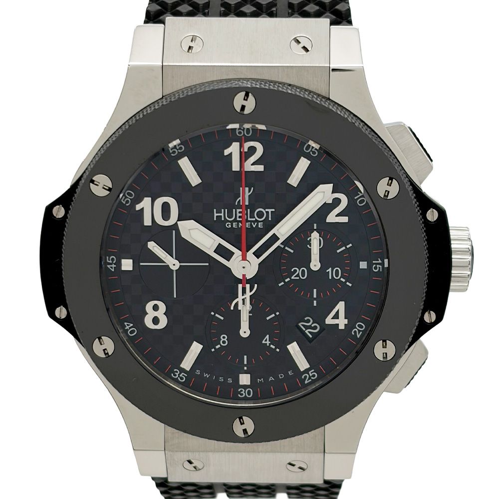 ウブロ HUBLOT 301.SB.131.RX ビッグバン スチールセラミック 腕時計 ブラックカーボン文字盤 SS メンズ【中古】 ウブロ HUBLOT 301.SB.131.RX ビッグバン スチールセラミック 腕時計