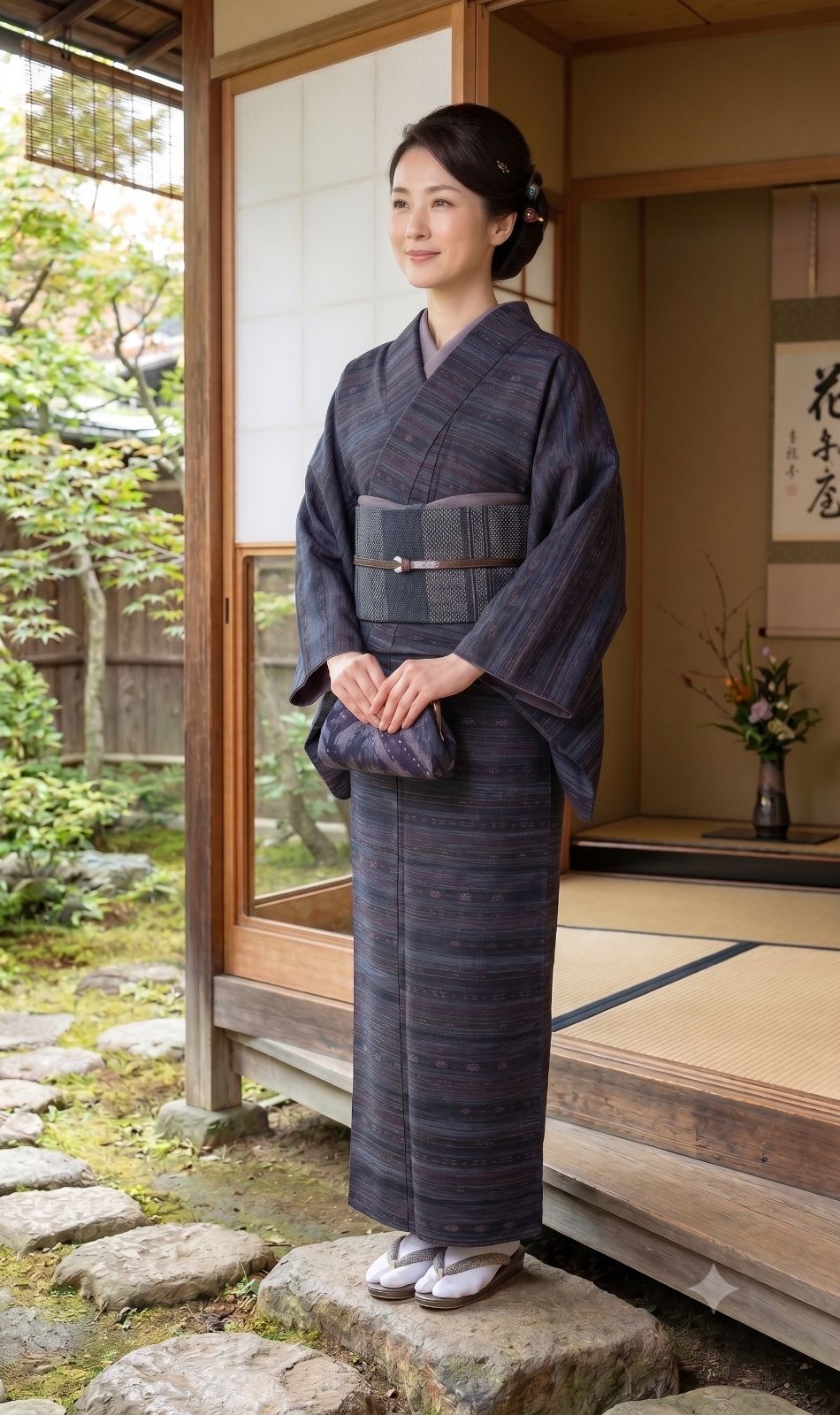 きもの蔵 ◆ 六条ゆきやま紬 袷きもの［未着用］ 18,500円