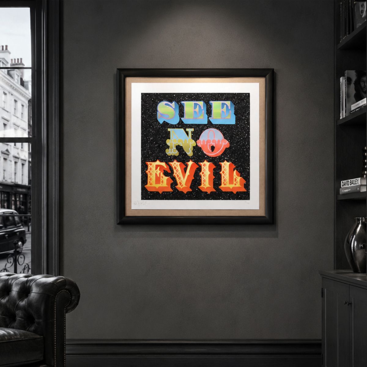 Ben Eine ベン・アイン SEE NO EVIL 抽象画 作家直筆サイン イギリス