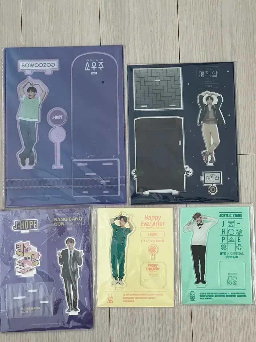 BTS ジェイホープ アクリル スタンド 5個 まとめ (SCRUNCH サムプム)