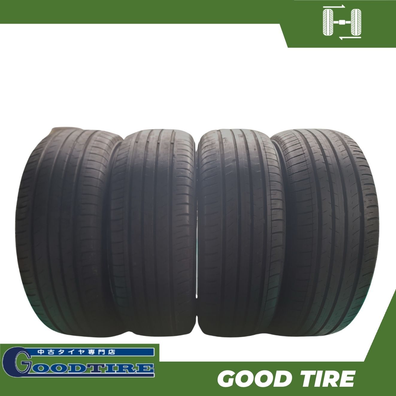 215/60R16 YOKOHAMA BluEarth-GT 2024年製 夏用 4本セット 6.5分山 中古タイヤ タイヤ オデッセイ エスティマ クラウン (7793)