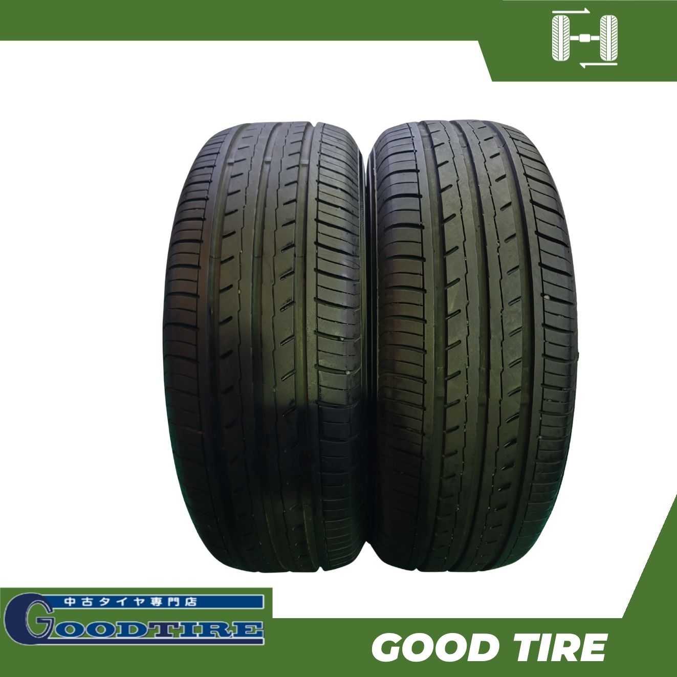215/60R16 YOKOHAMA BluEarth-Es32 2023年製 夏用 2本セット 7分山 中古タイヤ タイヤ オデッセイ エスティマ クラウン (7798)