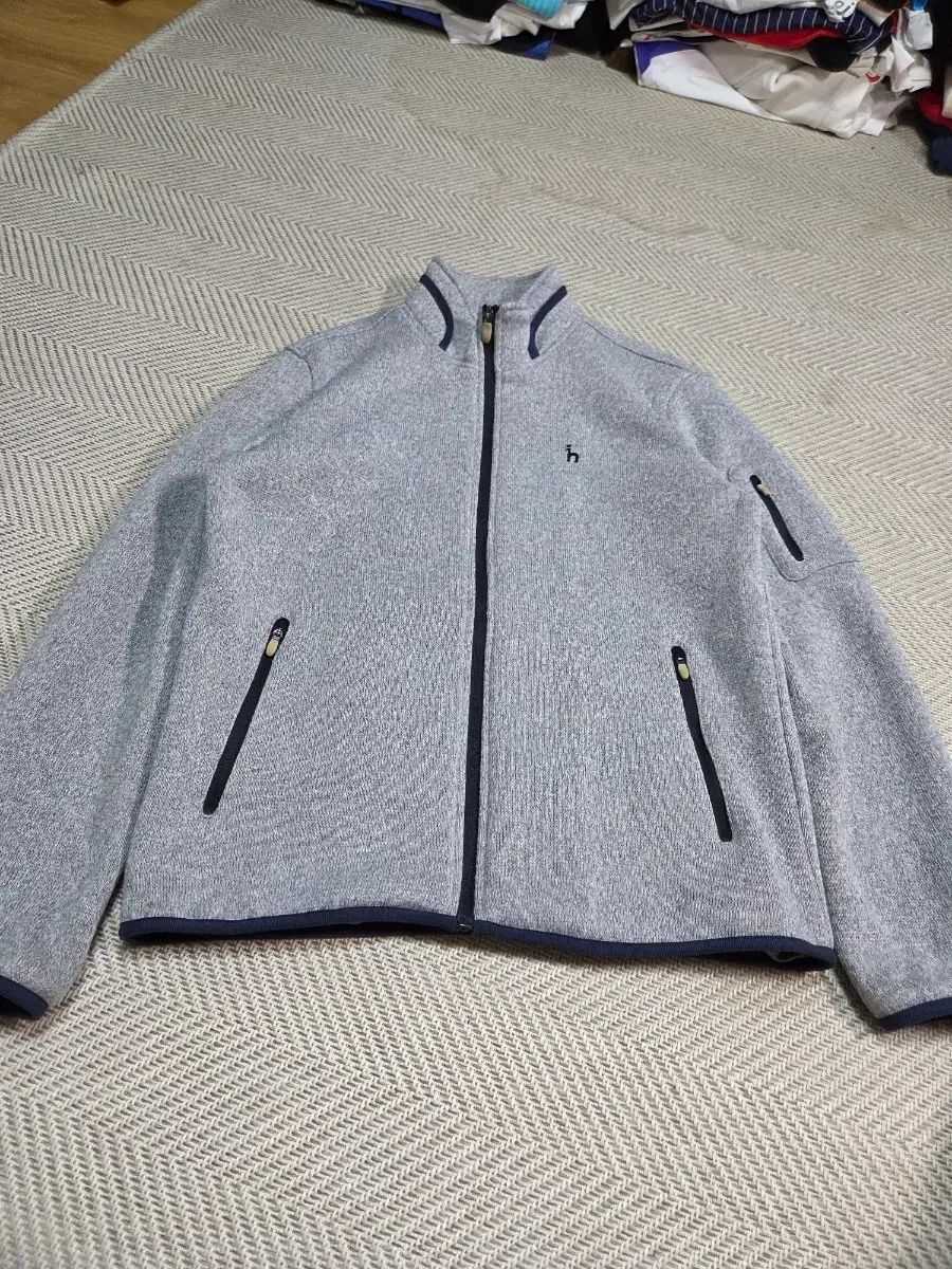 100)HAZZYS ヘジス ゴルフ ハレックス メランジ グレー ジップアップ ジャケット 6,892円