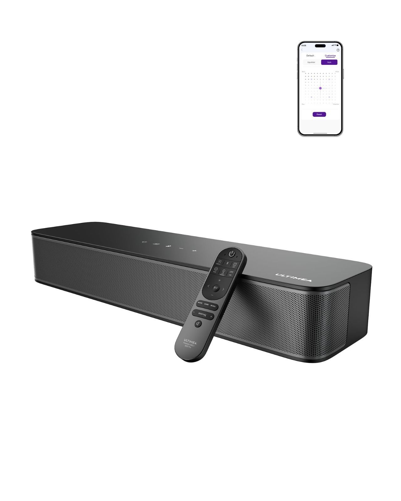 【数量限定】M20 Poseidon ブラック 日本語説明書付 Pro BT5.4 光/AUX/ テレビスピーカー 日本語APP制御 2.1chサウンド 究極のオールインワン・サウンドバー没入型 132W サブウーファー内蔵 サウンドバー ULTIMEA