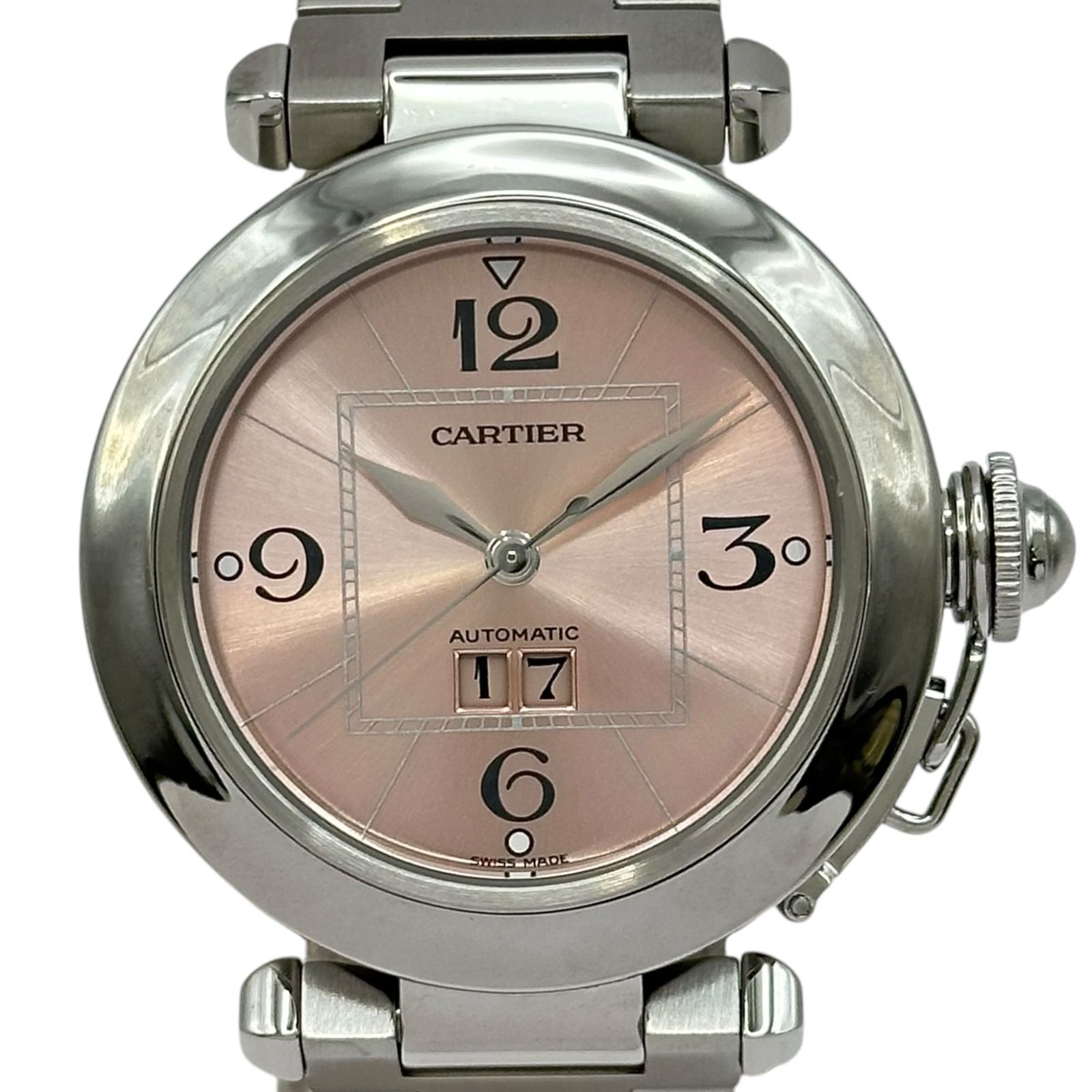 カルティエ Cartier パシャC 35mm ビッグデイト W31058M7 ピンク