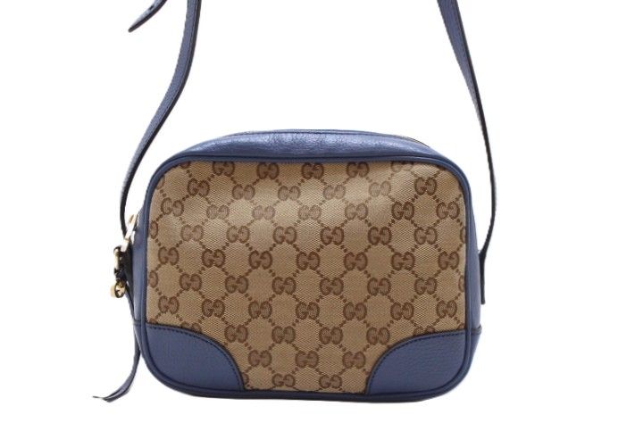 GUCCI グッチ ブリー 449413 ショルダーバッグ GGキャンバス/レザー ベージュ/ブルー レディース【中古】460