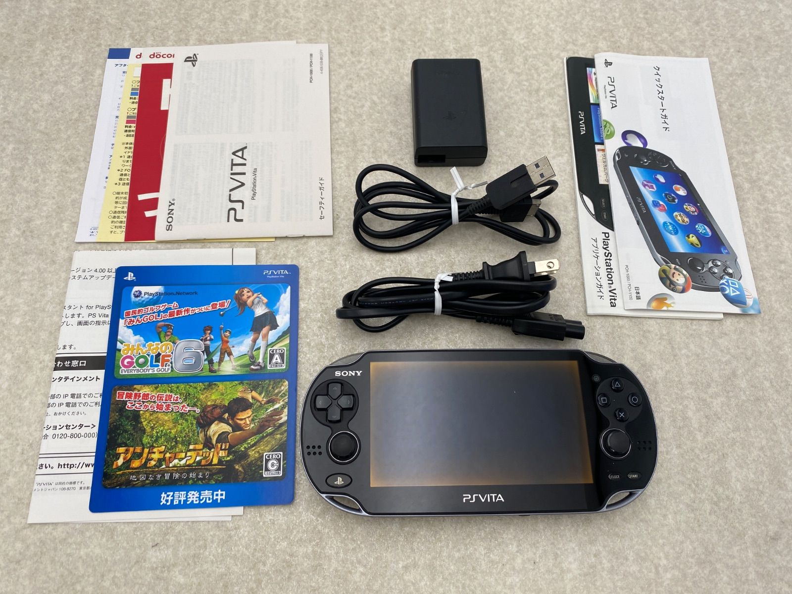 ◇PlayStation Vita本体 3G／Wi－Fiモデル クリスタル・ブラック ［SIM