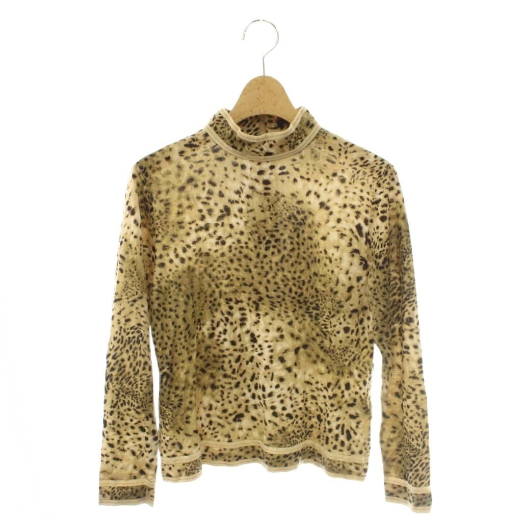 【極美品✴︎】シルク混ウールレオナール LEONARD カットソー 長袖 美品✨LEONARD レオナール カットソー トップス 長袖 シルク混 紺色 L