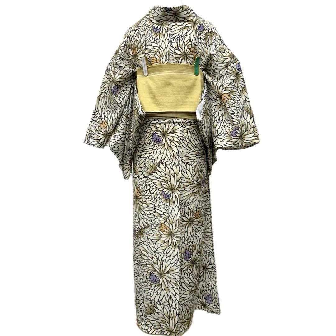 【着物と帯 時流】Y26884◆浴衣◆ポリエステル ベージュ 未使用品