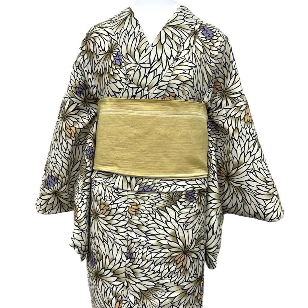 【着物と帯 時流】Y26884◆浴衣◆ポリエステル ベージュ 未使用品