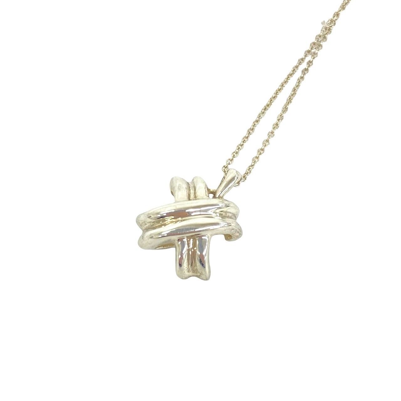 極 美品 TIFFANY&Co. ティファニー ヴィンテージ シグネチャー クロス