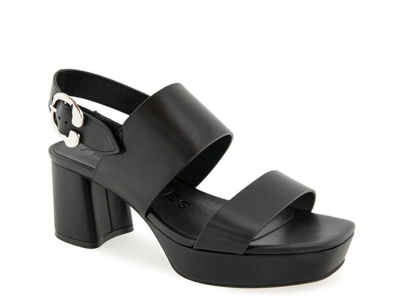 エアロソールズ レディース シューズ サンダル プラットフォーム Aerosoles Prym Platform Sandal Black Leather ブラック