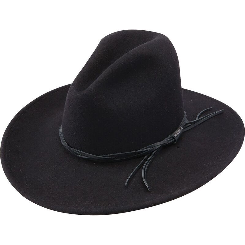 ステトソン メンズ アクセサリー 帽子 Stetson Gus Crushable Hat Black ブラック