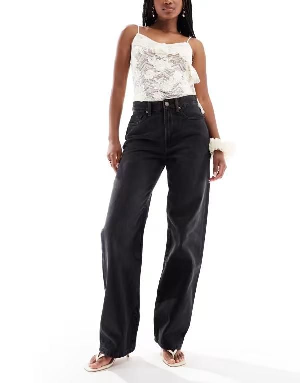 コットンオン レディース ボトムス デニムパンツ コットン ジーンズ CottonOn Cotton On 91 straight jeans Black ブラック 17,381円