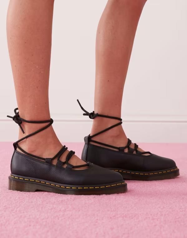 ドクターマーチン レディース シューズ スリッポン・ローファー レース Dr Martens Elphie II laceup shoes Black ブラック